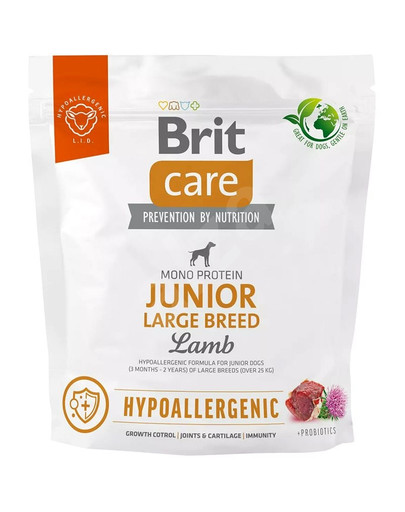 BRIT Care Hypoallergenic Junior Large Breed con agnello 1kg