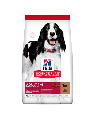 HILL'S Science Plan Canine Adult Medium Lamb & Rice 18 kg cibo per cani di razza media agnello e riso