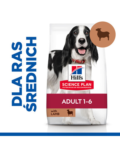 HILL'S Science Plan Canine Adult Medium Lamb & Rice 18 kg cibo per cani di razza media agnello e riso