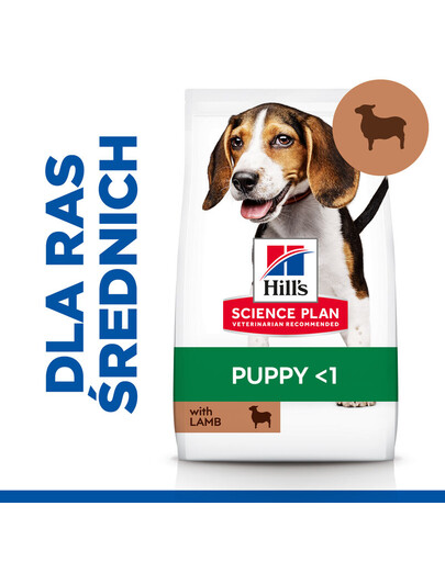 HILL'S Science Plan Puppy <1 Medium breed cibo secco con riso e agnello 14 kg
