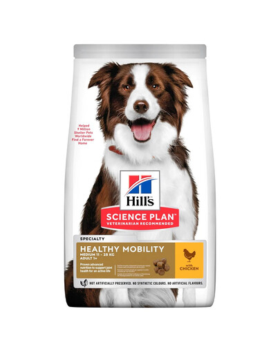 HILL'S Science Plan Canine Adult Healthy Mobility Medium Chicken 14 kg cibo per cani di razza media supporto per le articolazioni con pollo