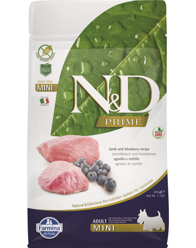 FARMINA N&D Prime Lamb & Blueberry Adult Mini 800 g