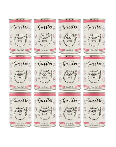 GUSSTO Cat Fresh Beef cibo umido per gatti manzo fresco 12x400 g
