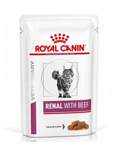 ROYAL CANIN Renal Feline manzo 48 x 85g cibo umido per gatti con insufficienza renale cronica