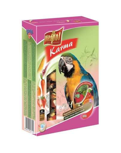 VITAPOL Cibo per pappagalli a base di frutta e verdura 900 g