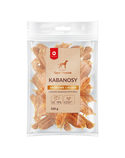 MACED Super Premium Kabanosy di pollame con riso Confezione Ekonomy 500 g