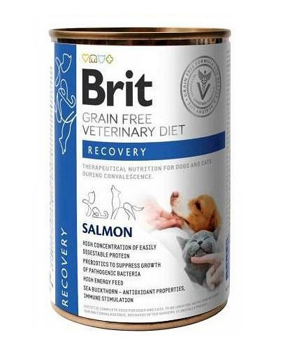 BRIT Veterinary Diet Recovery Salmon per cani e gatti 400g