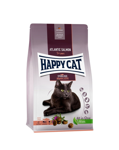 HAPPY CAT Sterilised Salmone atlantico 10 kg per gatti sterilizzati