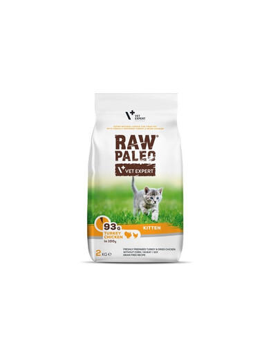 VETEXPERT Raw Paleo Adult Cat Turkey&Chicken per gattini tacchino e pollo 2kg