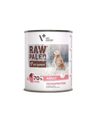 VETEXPERT Raw Paleo Maiale/Pork Adult per cani 800g
