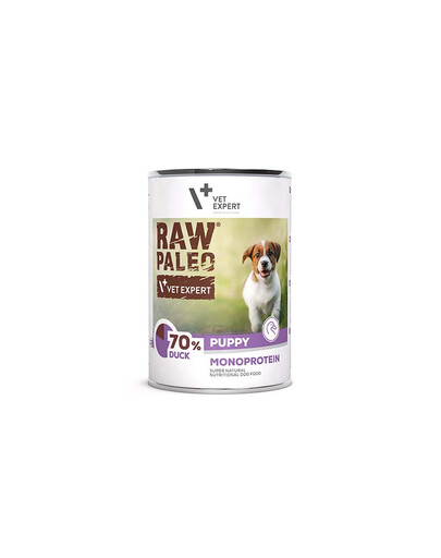 VETEXPERT Raw Paleo Anatra/Duck Puppy per cuccioli 400g