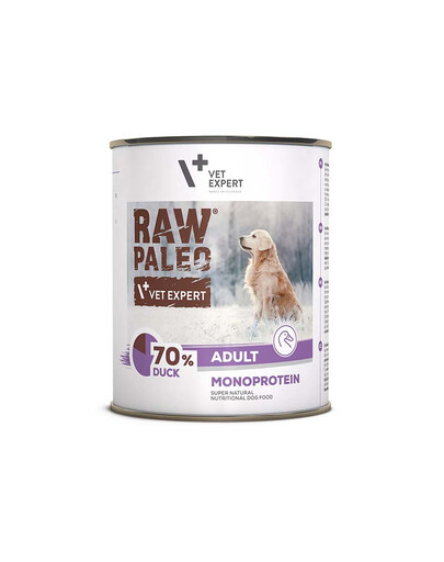 VETEXPERT Raw Paleo Anatra/Duck Adult per cani 800g