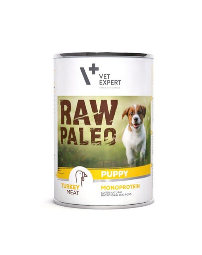 VETEXPERT RAW PALEO Puppy turkey 400g cibo umido per cuccioli tacchino