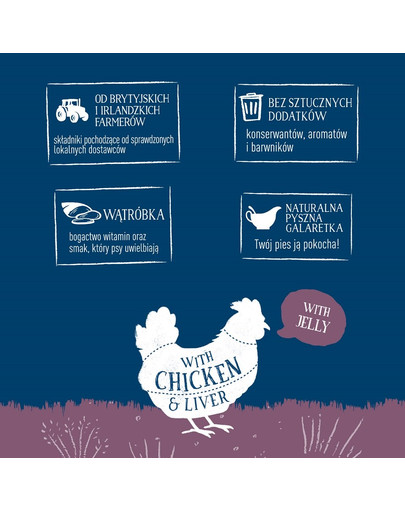 BUTCHER'S Original Recipe in Jelly cibo per cani, pezzi di pollo in gelatina, 400g