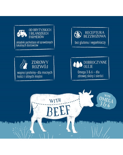 BUTCHER'S Original Junior cibo per cani, pezzi di manzo in gelatina, 400g