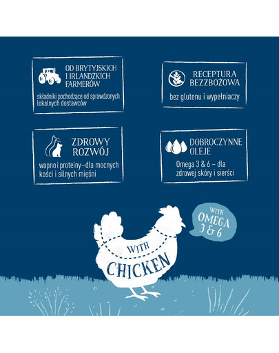 BUTCHER'S Original Junior cibo per cani, pezzi di pollo in gelatina, 400g