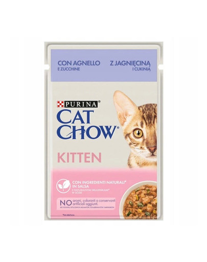 CAT CHOW Kitten Agnello e zucchine in salsa 85 g