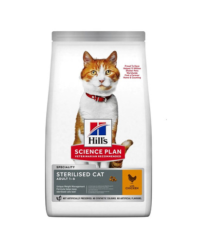 HILL'S Science Plan Young Adult Sterilised Cat Cibo secco per gatti con pollo 10 kg