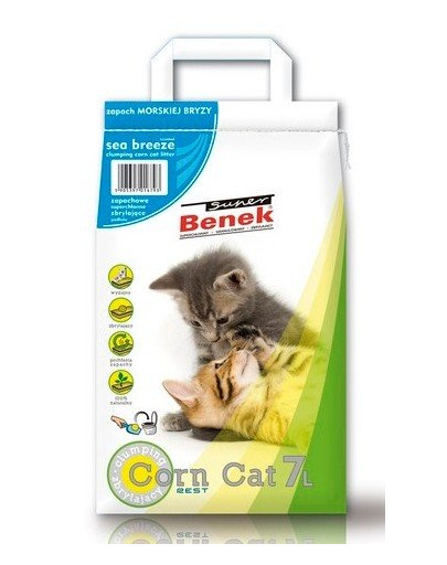 BENEK Super Corn Cat lettiera di mais con profumo marino 25 L