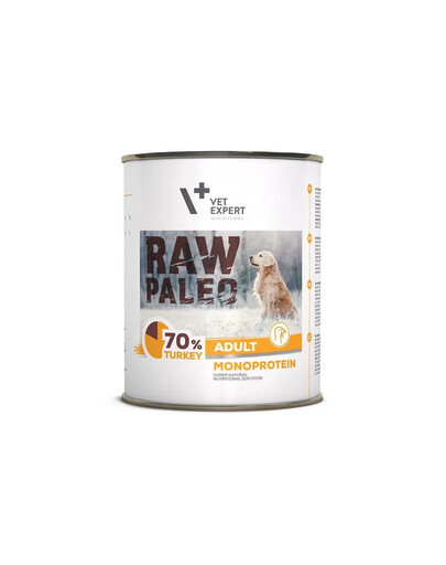 VETEXPERT RAW PALEO Adult turkey 800g cibo umido per tacchino
