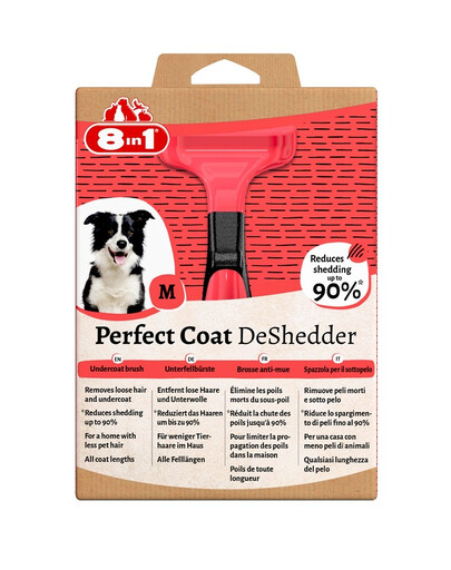 8IN1 Perfect Coat DeShedder Dog M