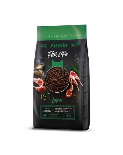 FITMIN Cat For Life Adult Lamb 8 kg alimento secco con agnello per gatti adulti