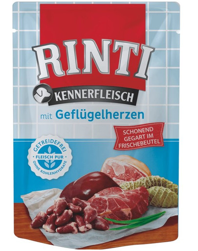 RINTI Kennerfleisch Poultry hearts Cuori di pollame 400 g in bustina