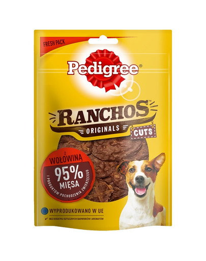 PEDIGREE Ranchos Originals Cuts 6x65g bocconcini per cani con manzo