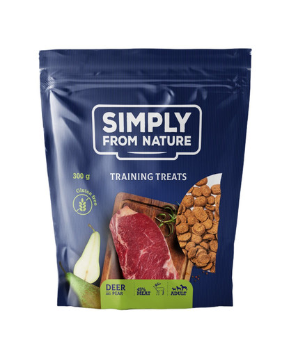 SIMPLY FROM NATURE Training Treats con carne di cervo e pere 300 g