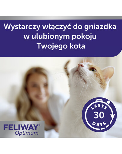 FELIWAY Optimum Diffusore + Ricarica di feromoni per la tranquillità dei gatti