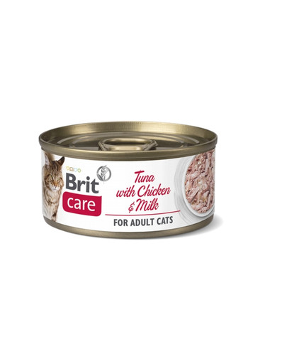 BRIT CARE Cat tuna with chicken 24 x 70 g tonno con pollo e latte per gatti
