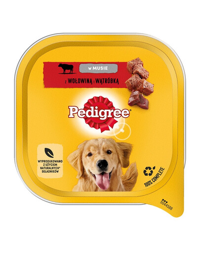 PEDIGREE Adult 10x300 g cibo umido per cani con manzo e fegato in mousse