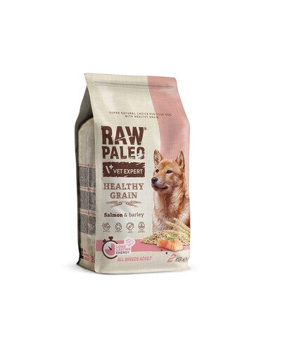 VETEXPERT RAW PALEO Heathy Grain Adult Salmon 2kg con salmone per cani adulti