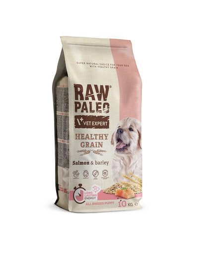 VETEXPERT RAW PALEO Heathy Grain Puppy Salmone 10kg con salmone per cuccioli