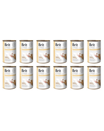 BRIT Veterinary Diet Hepatic Turkey&Pea 12x400g