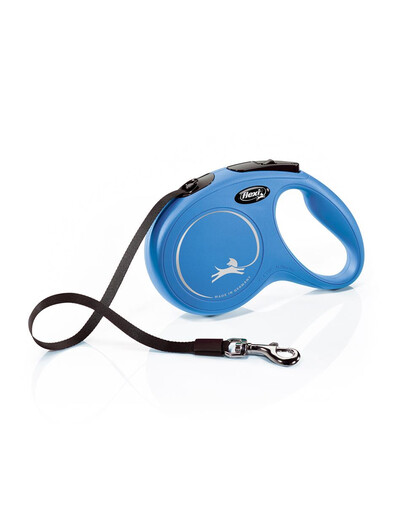 Guinzaglio automatico FLEXI NEW CLASSIC M 5m nastro blu