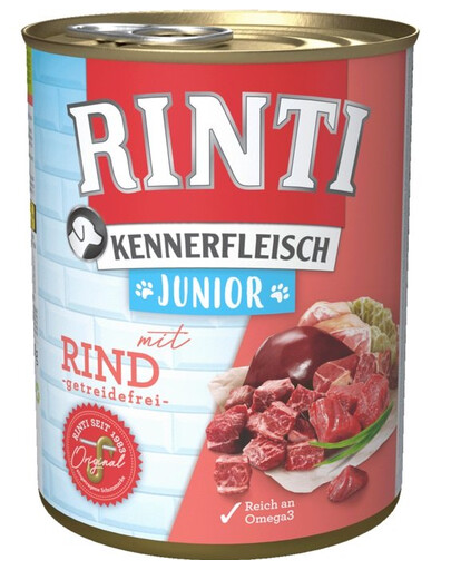RINTI Kennerfleish Junior Beef 400 g con carne di manzo per cuccioli