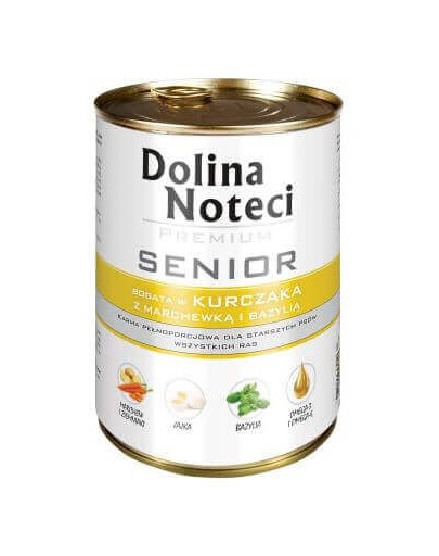 DOLINA NOTECI Premium Senior Ricco di pollo, carote e basilico 400g