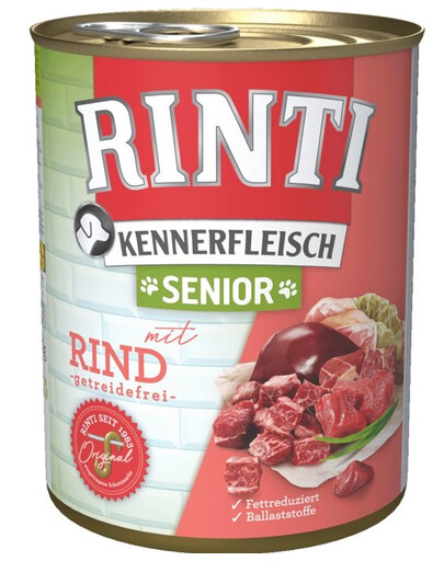RINTI Kennerfleish Senior Beef 800 g con manzo per cani anziani