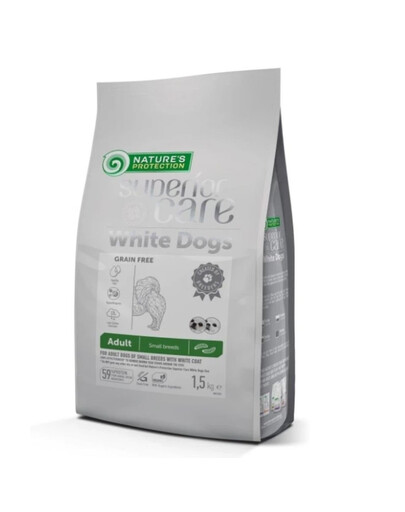 NATURES PROTECTION SUPERIOR CARE White Dogs Grain Free Insect Adult Small Breeds 1,5kg