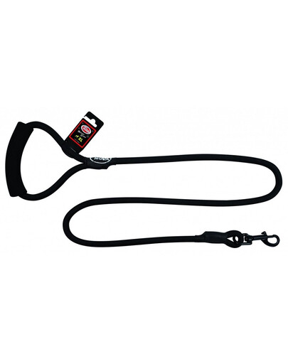PET NOVA Smycz nylonowa z uchwytem sznur 120 cm / 1,2 cm czarna
