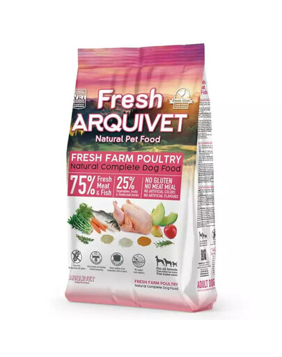 ARQUIVET Fresh Cibo semi-umido per cani pollo e pesce oceanico 2,5 kg