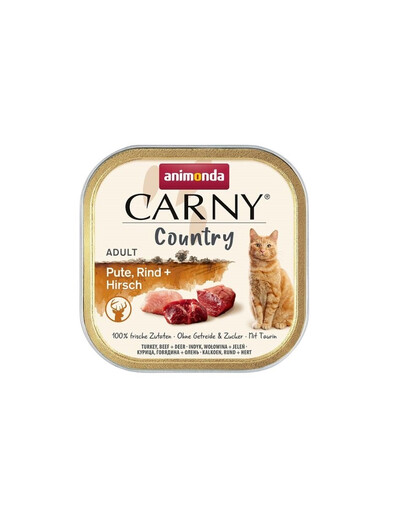 ANIMONDA Carny Country Adult Turkey&Beef&Deer 100 g tacchino, manzo e cervo per gatti adulti