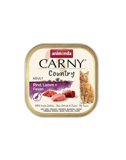 ANIMONDA Carny Country Adult Beef&Lamb&Pheasant 100 g manzo, agnello e fagiano per gatti adulti