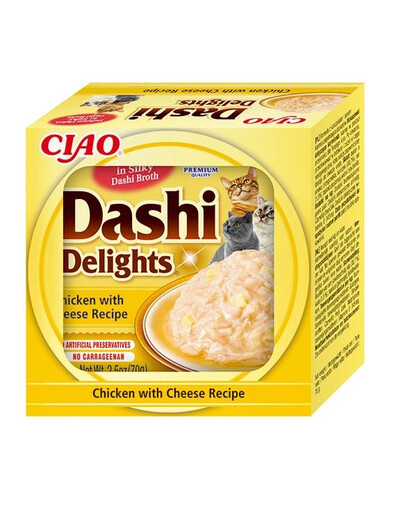 INABA Cat Dashi Delights Pollo e formaggio 70g