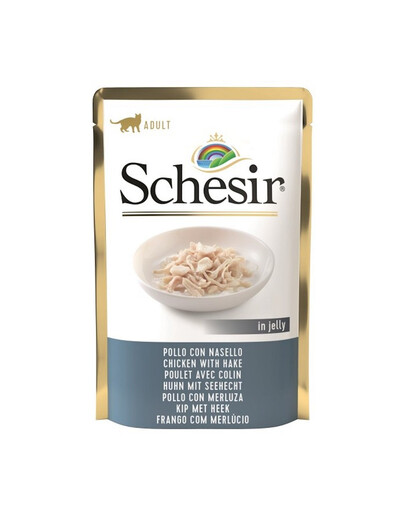 SCHESIR Jelly Adult Chicken Fillets&Cod 85g pollo con nasello in gelatina