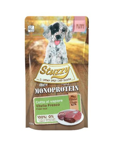 STUZZY Dog Monoprotein Vitello per cuccioli 150g alimento ipoallergenico per cani