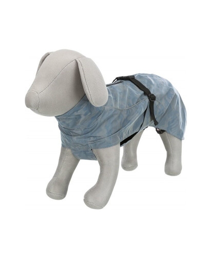 TRIXIE Lunas płaszczyk przeciwdeszczowy XS 25 cm srebrno/niebieski