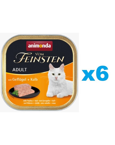 ANIMONDA Vom Feinsten Classic mix con pollame e vitello  6 x 100g