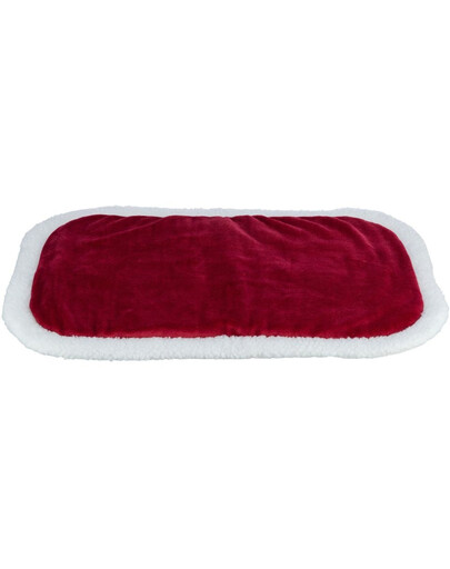 TRIXIE Xmas Nevio tappetino ovale per cane o gatto 75x47 cm bianco/rosso